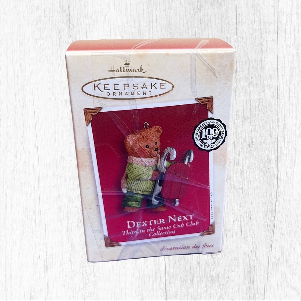 Hundredth anniversary of the teddy bear ornament Dexter next club collection